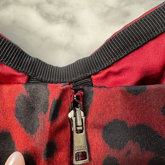 Dolce & Gabbana Leopard Print Red Dress - Picture 6 of 9
